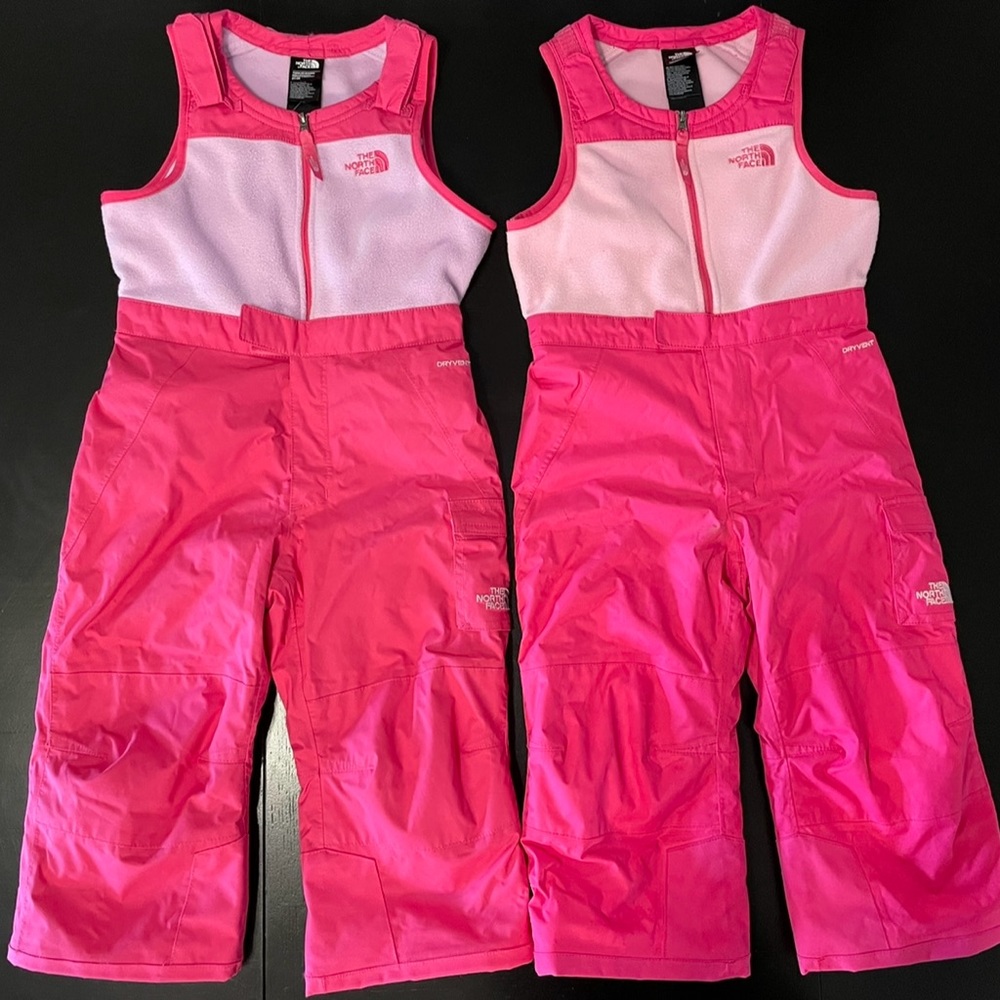 Twin (x2) The North Face 3T snow bibs.
